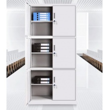 文件柜 H1800*W850*D390 辦公柜鋼制鐵皮柜資料柜檔案柜儲物柜通體三節(jié)文件柜